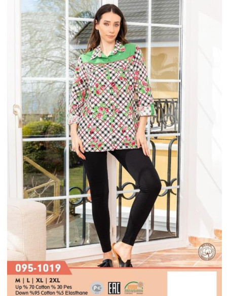 CCN095-1019_GRN Leggings (M+L+XL+XXL) — Istanbul wholesale supplier