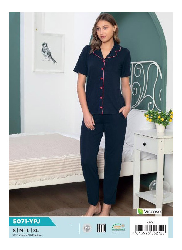 COC.5071.YPJ_LAC Women's Pajama Set (S+M+L+XL) — Turkish factory wholesale