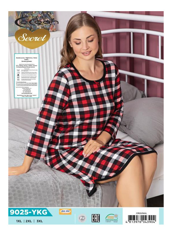 COC.9025.YKG_ORI Nightdress (1XL+2XL+3XL) — Istanbul wholesale supplier