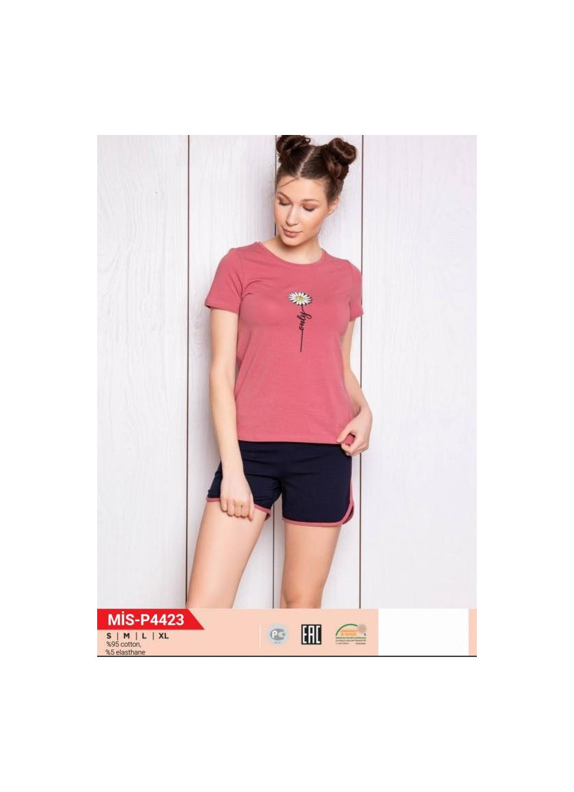 MİS-P4423_ORI Cotton Shorts Homewear Set (S+M+L+XL) — Istanbul wholesale supplier