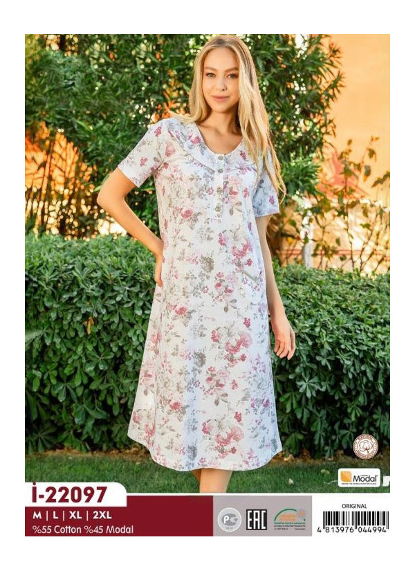 SAB.İ22097_ORI Modal Nightdress (M+L+XL+2XL) — Turkey wholesale collection
