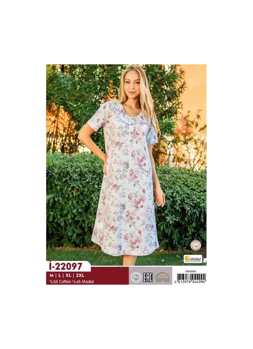 SAB.İ22097_ORI Modal Nightdress (M+L+XL+2XL) — Turkey wholesale collection