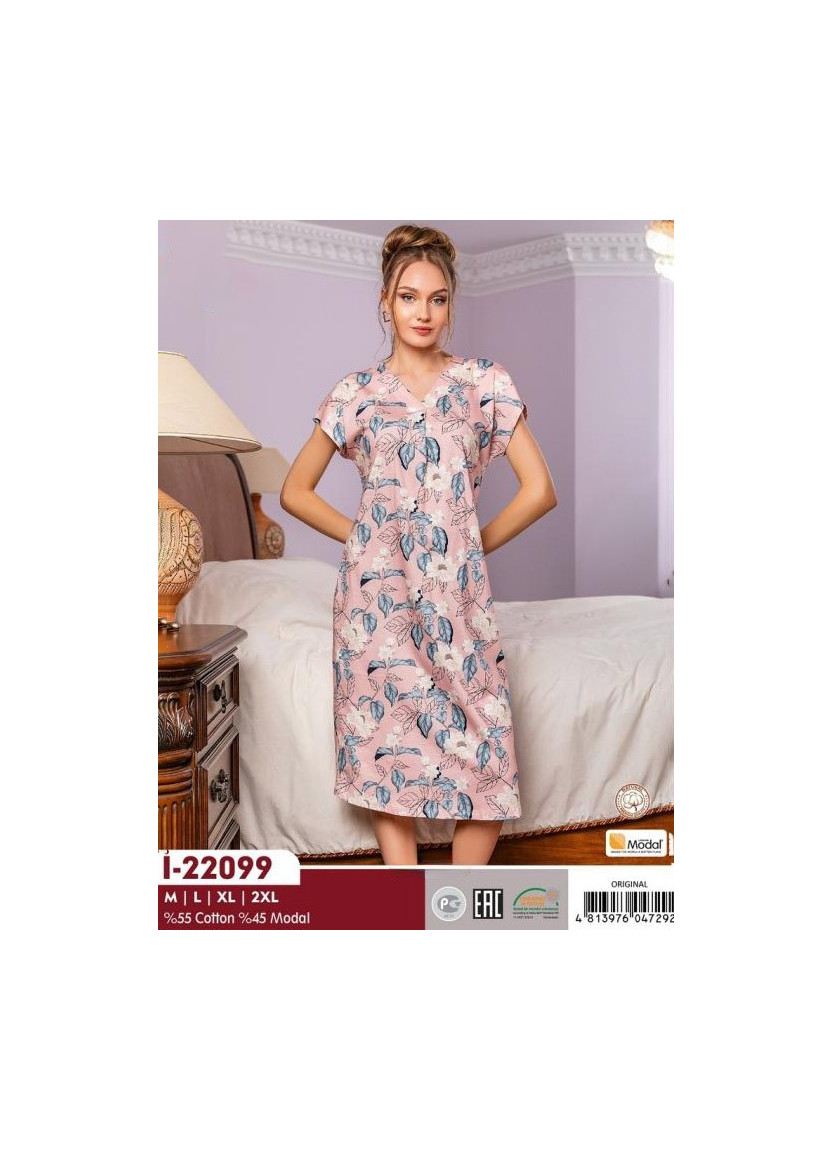SAB.İ22099_ORI Modal Nightdress (M+L+XL+2XL) — Turkish factory wholesale
