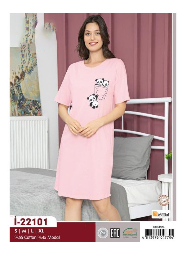 SAB.İ22101_ORI Modal Nightdress (S+M+L+XL) — Istanbul wholesale supplier