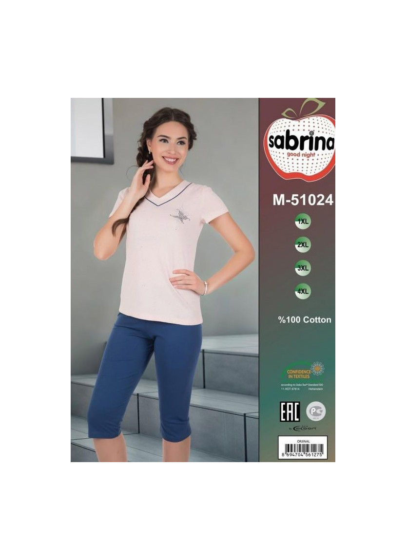 SAB.M51024_ORI Cotton Capri Homewear Set (1XL+XXL+3XL+4XL) — wholesale for boutiques