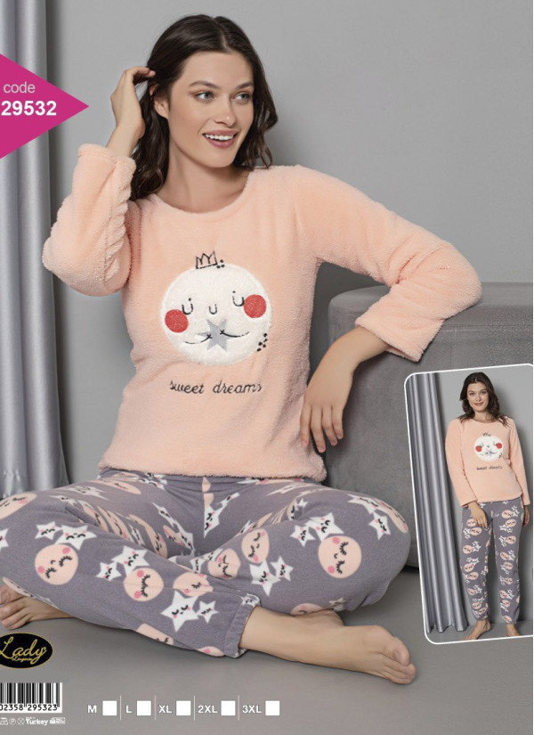 Lady 29532 Welsoft Women's Pajama Set (M+L+XL+2XL+3XL) — wholesale from Turkey