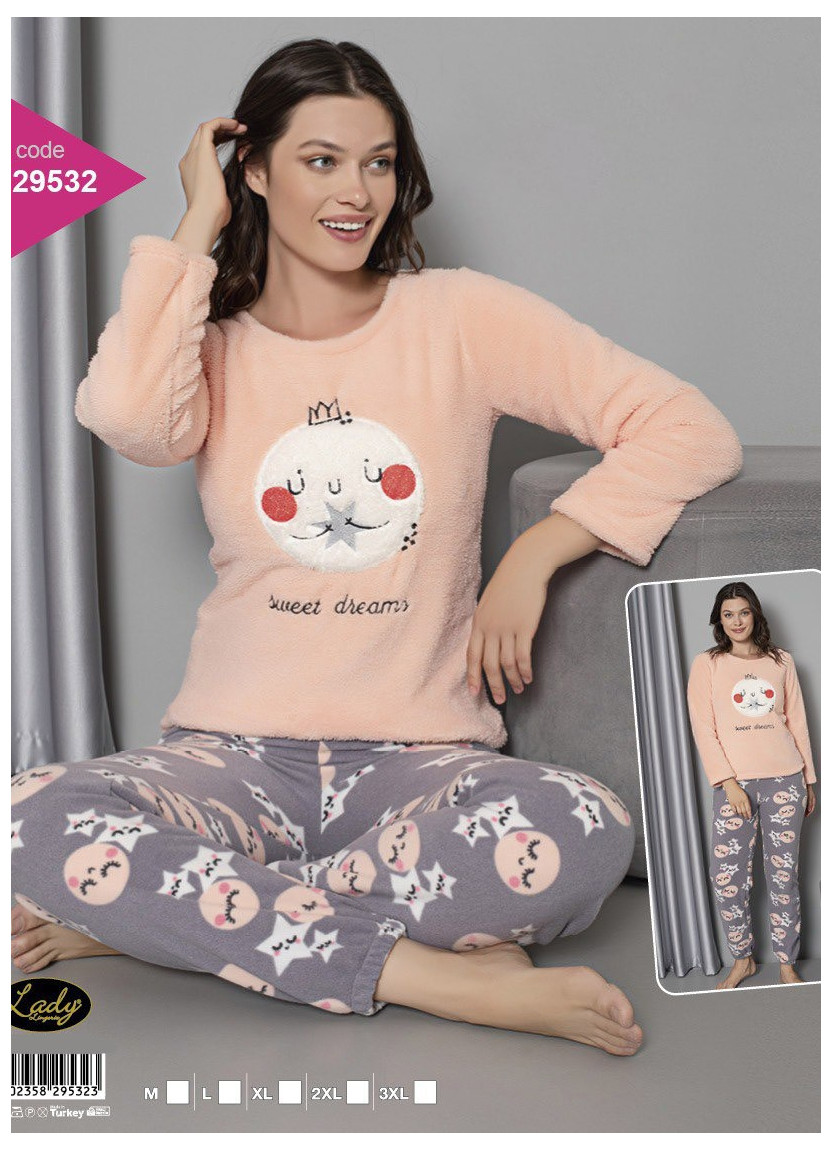 Пижама Женская Велсофт Полар Флис (M+L+XL+2XL+3XL) Lady 29532 — купить оптом из Турции