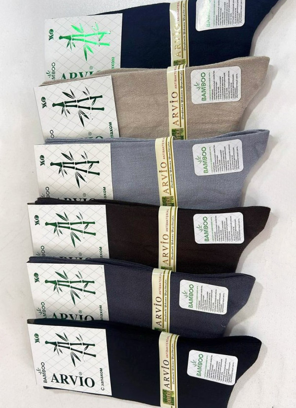 Носки Бамбуковые Длинные Мужские 12 Пар/Уп. (40-44) Всесезонные Bamboo ARVIO ARVIO BMB Uz 80002 — прямые поставки из Турции