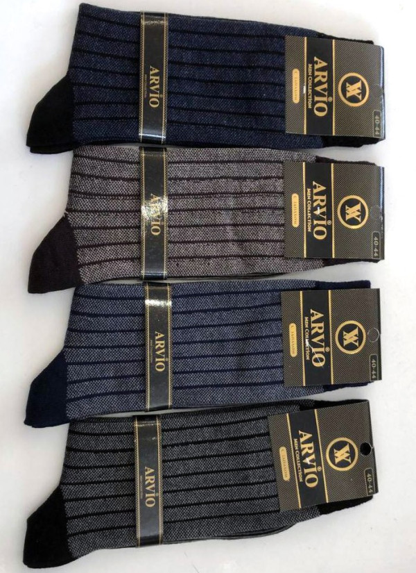 Носки Всесезонные Длинные Мужские 12 Пар/Уп. (40-44) Penye Cotton ARVIO ARVIO Uz 7005A1 — оптовая поставка из Турции