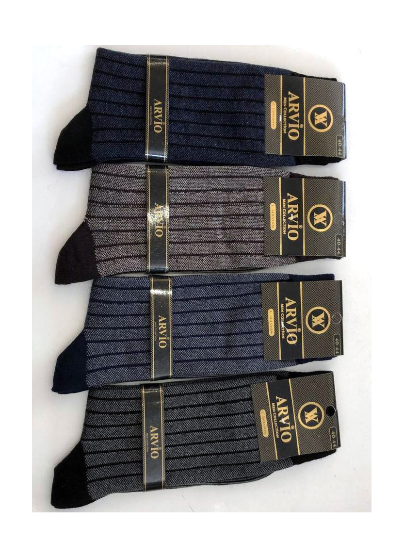 ARVIO Uz 7005A1 Cotton 12-Pair Pack Men's Socks (40-44) — factory-direct from Turkey