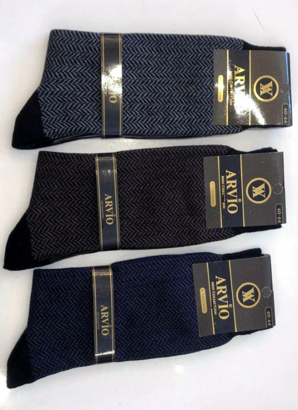 Носки Всесезонные Длинные Мужские 12 Пар/Уп. (40-44) Penye Cotton ARVIO ARVIO Uz 7005A2 — турецкий текстиль оптом