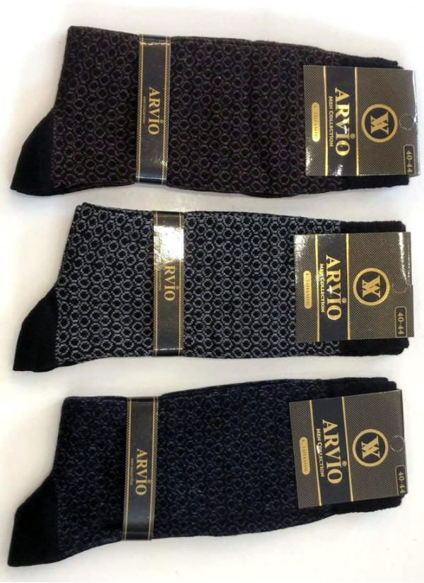 Носки Всесезонные Длинные Мужские 12 Пар/Уп. (40-44) Penye Cotton ARVIO ARVIO Uz 7005A3 — оптом для магазинов и бутиков