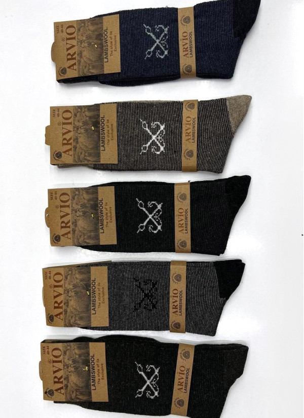 Носки Шерстяные Длинные Мужские 12 Пар/Уп. (40-44) LAMBSWOOL ARVIO ARVIO LMS 58001 — турецкий текстиль оптом
