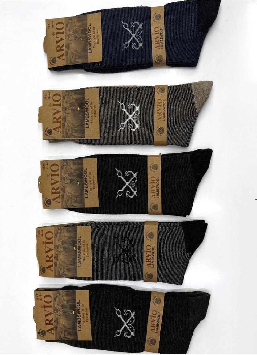 ARVIO LMS 58001 12-Pair Pack Men's Socks (40-44) — Turkish textile wholesale