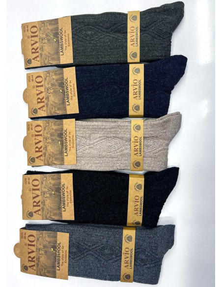 Носки Шерстяные Длинные Мужские 12 Пар/Уп. (40-44) LAMBSWOOL ARVIO ARVIO LMS 58002 — прямые поставки из Турции