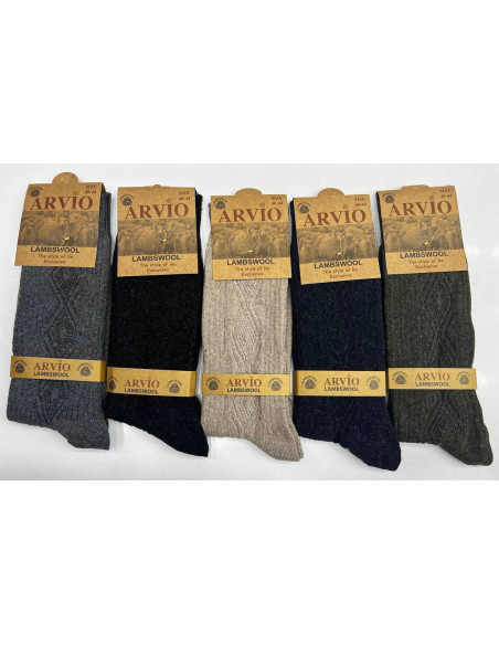 ARVIO LMS 58002 12-Pair Pack Men's Socks (40-44) — Turkish factory wholesale