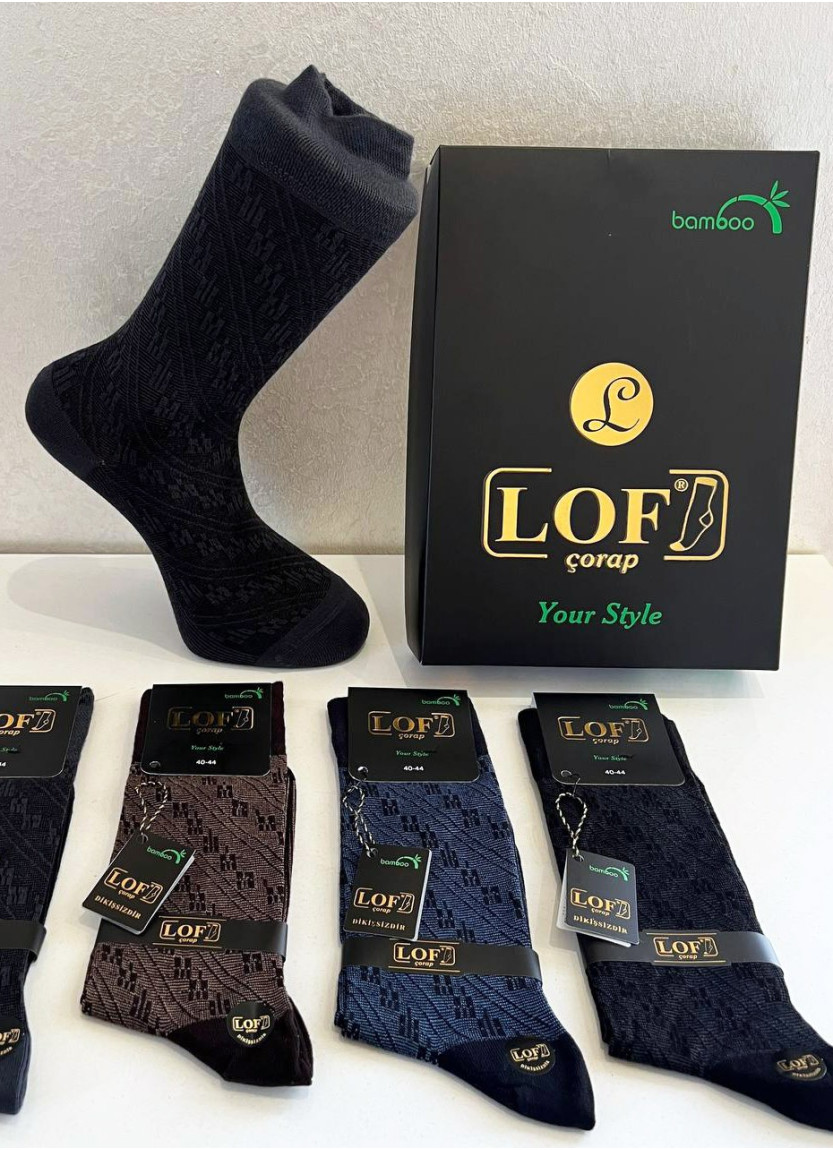 LOF Yaz BMB 10007Y1 Bamboo 12-Pair Pack Men's Socks (40-44) — wholesale for boutiques