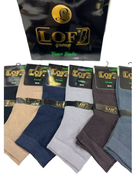 LOF KIS BMB 80001 Bamboo 12-Pair Pack Men's Socks (40-44) — wholesale for boutiques
