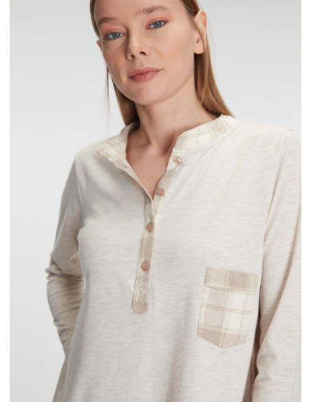 Anil 11211 Cotton Nightdress — Turkish textile wholesale