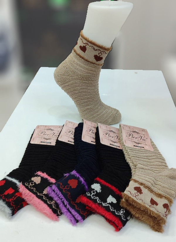 PierVio HVL 65001A Assorted 12-Pair Pack Women's Socks (36-40) — Turkish textile wholesale