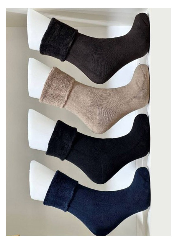 PierVio HVL 80001 Cotton Assorted 12-Pair Pack Women's Socks (36-40) — Turkish factory wholesale