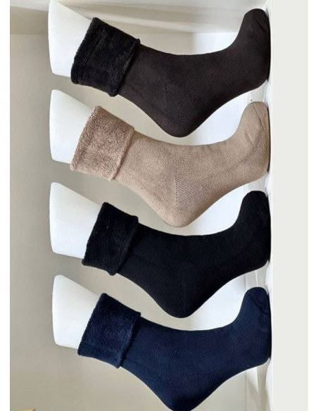 PierVio HVL 80001 Cotton Assorted 12-Pair Pack Women's Socks (36-40) — Turkish factory wholesale