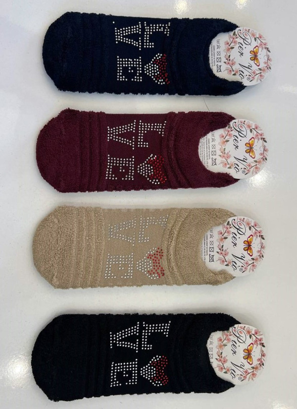 PierVio HVL 50015T1 Assorted 12-Pair Pack Women's Socks (36-40) — Turkish textile wholesale