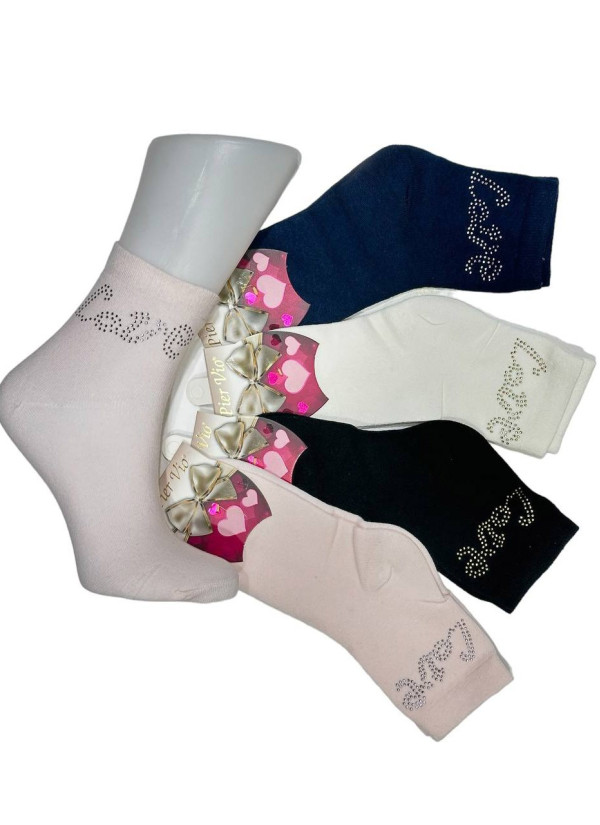 PierVio LIC 5800A1 Assorted 12-Pair Pack Women's Socks (36-40) — direct Turkish factory supply
