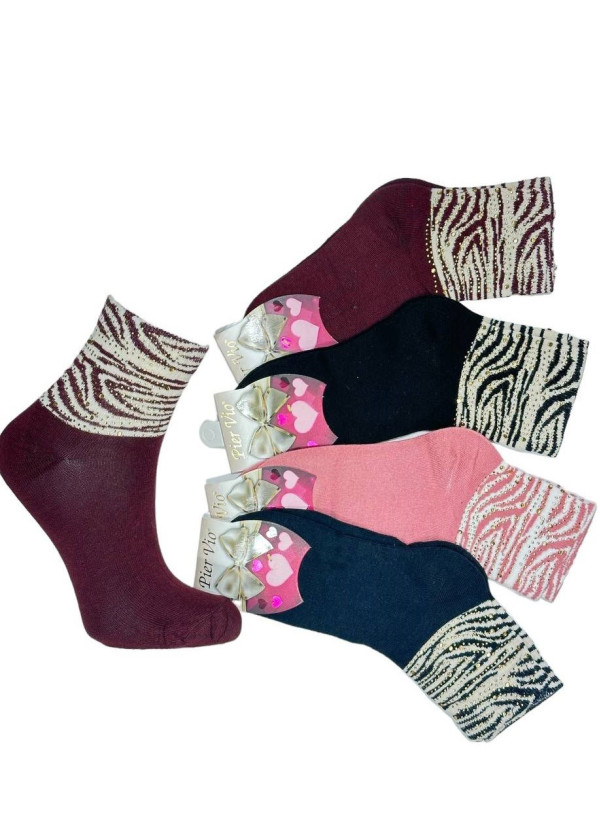 PierVio LIC 5800A14 Assorted 12-Pair Pack Women's Socks (36-40) — wholesale from Turkey