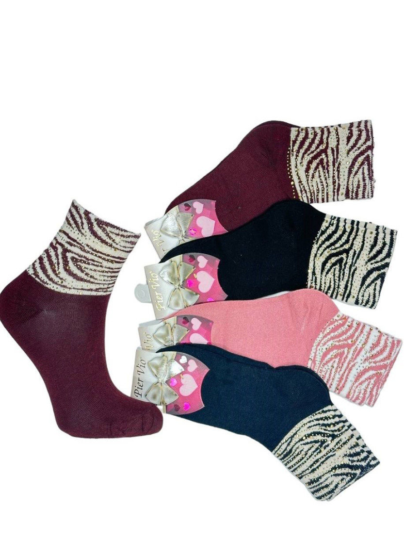 PierVio LIC 5800A14 Assorted 12-Pair Pack Women's Socks (36-40) — wholesale from Turkey