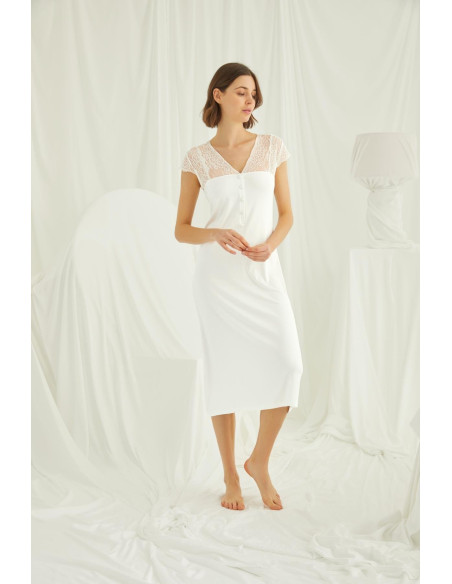 Monamise 18407 Nightdress (S+M+XL+2XL+3XL) — Turkish factory wholesale