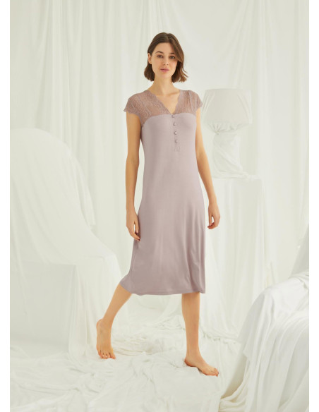 Monamise 18436 Nightdress (S+M+L+XL+2XL+3XL) — Turkish factory wholesale