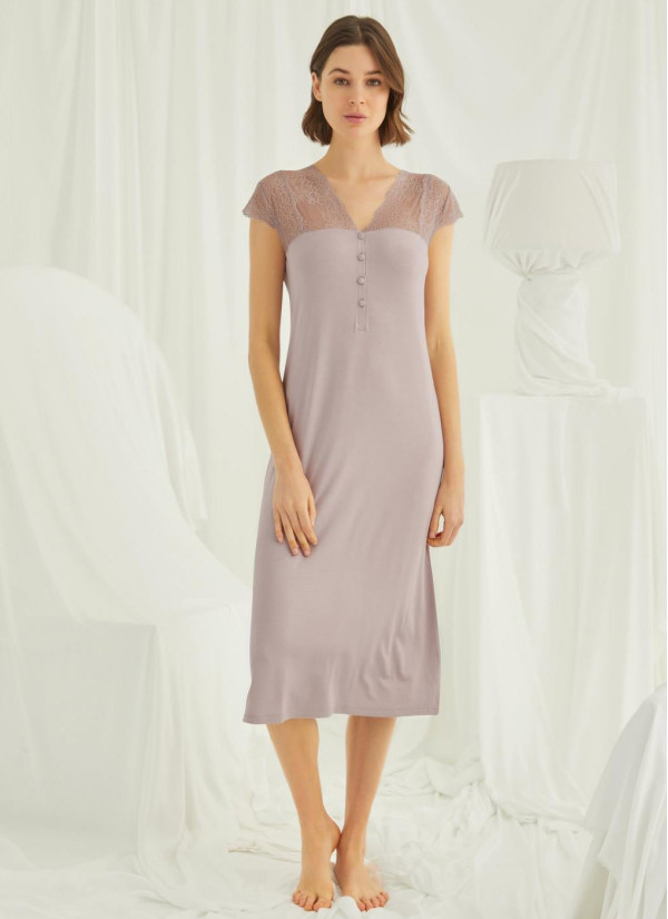 Monamise 18436 Nightdress (S+M+L+XL+2XL+3XL) — Turkish factory wholesale