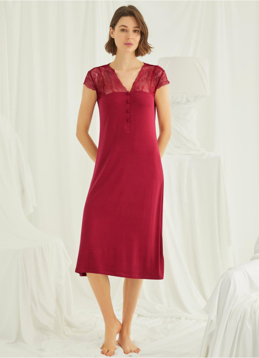 Ночная Сорочка (S+M+L+XL+2XL+3XL) MONAMISE Monamise 18481 — турецкий текстиль оптом