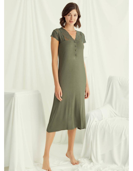 Ночная Сорочка (S+M+L+XL+2XL+3XL) MONAMISE Monamise 18487 — турецкий текстиль оптом