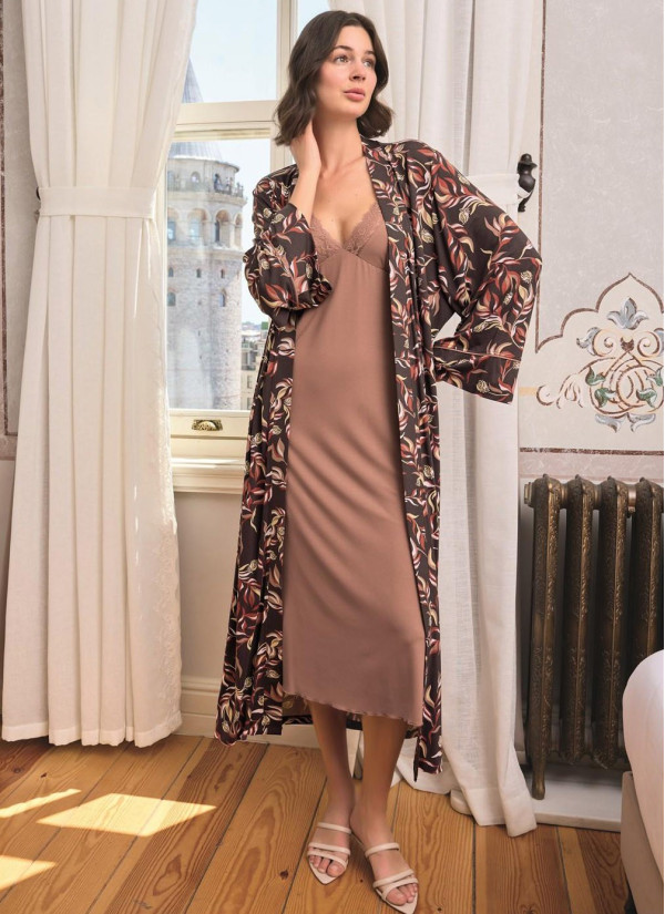 Monamise 24165 Lace Robe Set (S+M+L+XL+2XL+3XL+4XL) — wholesale from Turkey