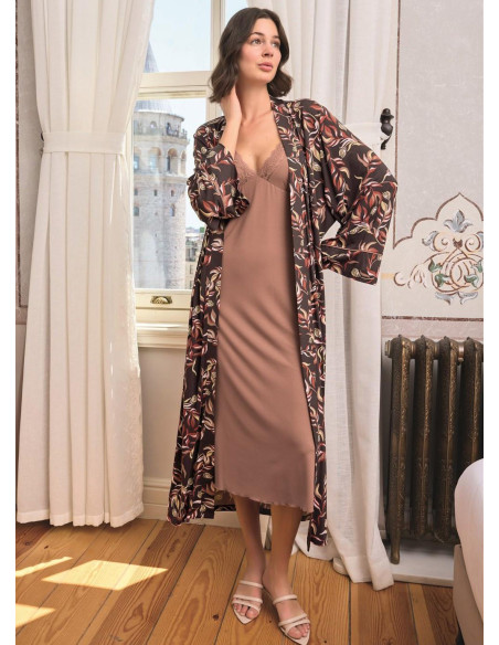 Monamise 24165 Lace Robe Set (S+M+L+XL+2XL+3XL+4XL) — wholesale from Turkey