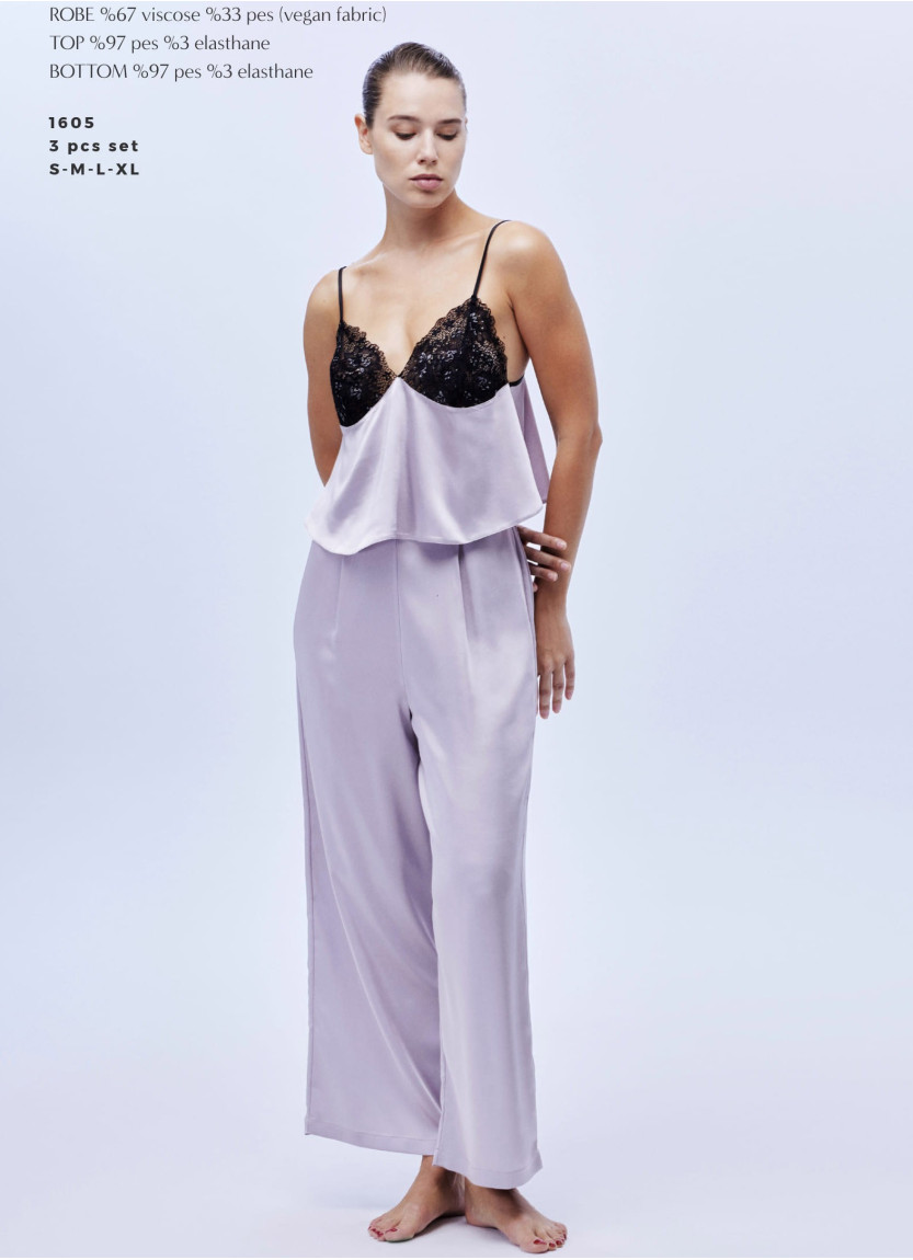 Bonjour Madame 1605 Velour Pants Homewear Set — Turkish textile wholesale