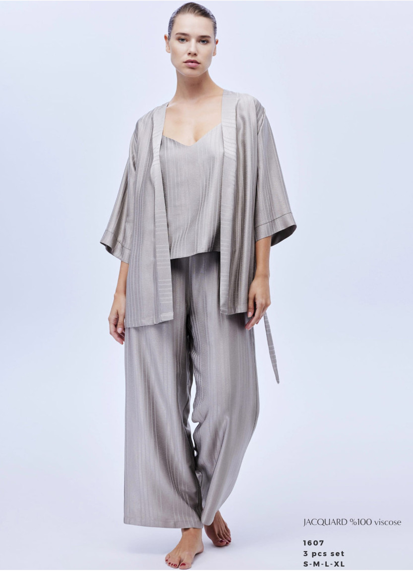Bonjour Madame 1607 Viscose Pants Homewear Set — Turkish textile wholesale