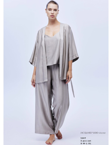 Bonjour Madame 1607 Viscose Pants Homewear Set — Turkish textile wholesale