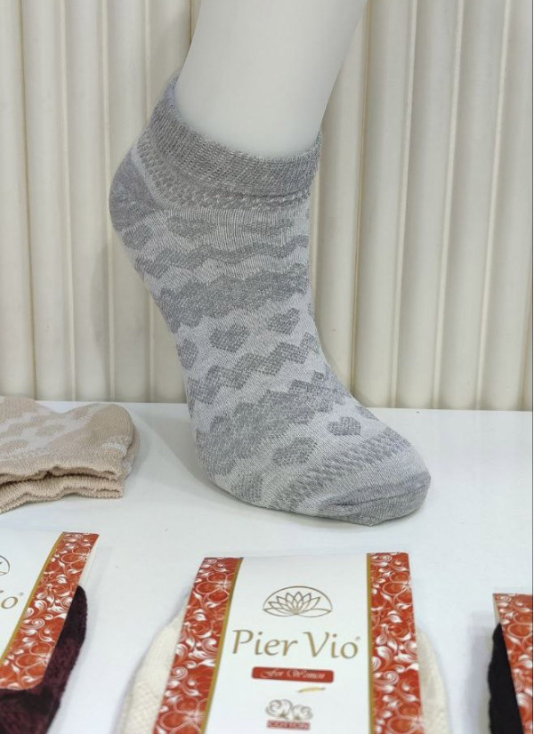 PierVio COT 50001 Cotton Assorted 12-Pair Pack Women's Socks (35-40) — factory-direct from Turkey 2