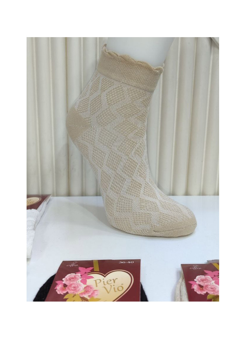 PierVio COT 50002 Cotton Assorted 12-Pair Pack Women's Socks (35-40) — Turkey wholesale collection