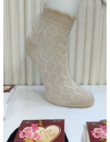 PierVio COT 50002 Cotton Assorted 12-Pair Pack Women's Socks (35-40) — Turkey wholesale collection