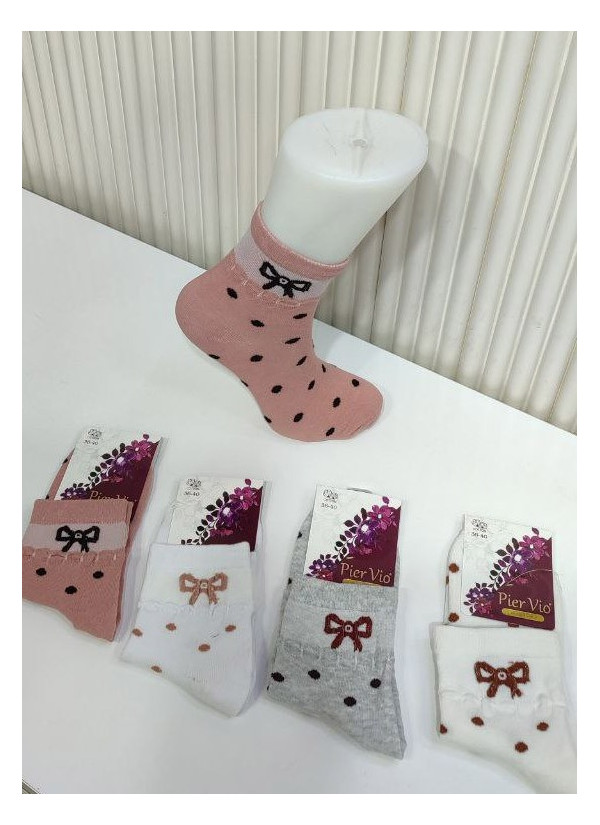 PierVio COT 50006 Cotton Assorted 12-Pair Pack Women's Socks (36-40) — wholesale for boutiques