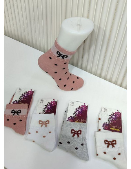 PierVio COT 50006 Cotton Assorted 12-Pair Pack Women's Socks (36-40) — wholesale for boutiques