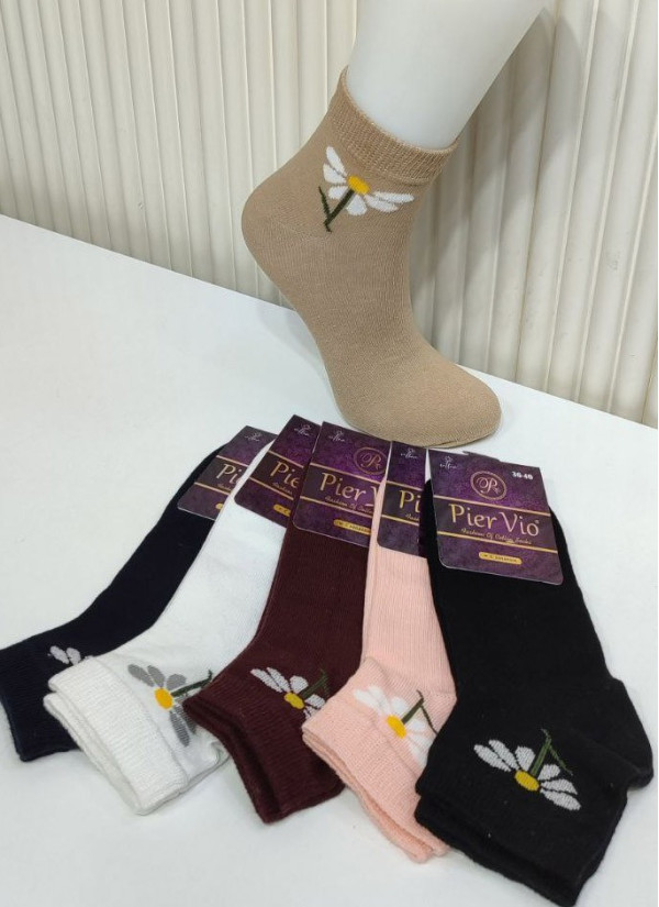 Носки Женские Cotton 12 Пар/Уп. (36-40) (Ассорти) Pier Vio PierVio COT 50007 — купить оптом из Турции