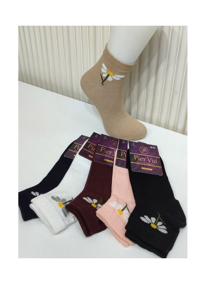 Носки Женские Cotton 12 Пар/Уп. (36-40) (Ассорти) Pier Vio PierVio COT 50007 — купить оптом из Турции