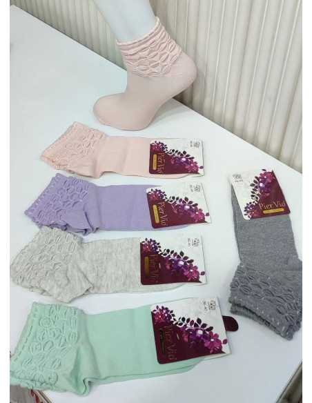Носки Женские Cotton 12 Пар/Уп. (36-40) (Ассорти) Pier Vio PierVio COT 50009 — оптом для магазинов и бутиков