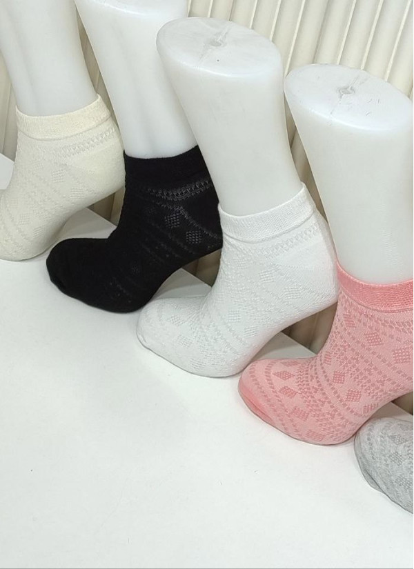 PierVio COT 50010 Cotton Assorted 12-Pair Pack Women's Socks (36-40) — Turkish factory wholesale 2