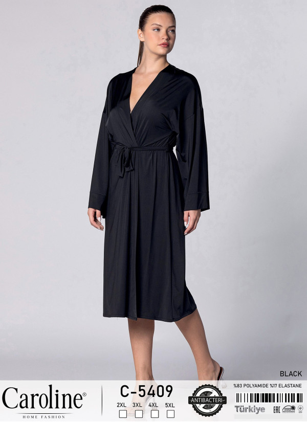 Caroline C-5409 Оптом Турция Фабрика Халат Женский Antibacterial (2XL+3XL+4XL+5XL) Caroline Купить Оптом с Турции